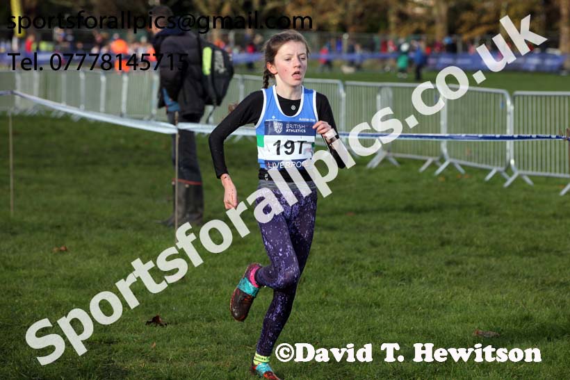 Girls under-13s 2017 British Athletics Liverpool Cross Challenge, Sefton Park, Liverpool. Photo:  David T. Hewitson/Sports for All Pics
